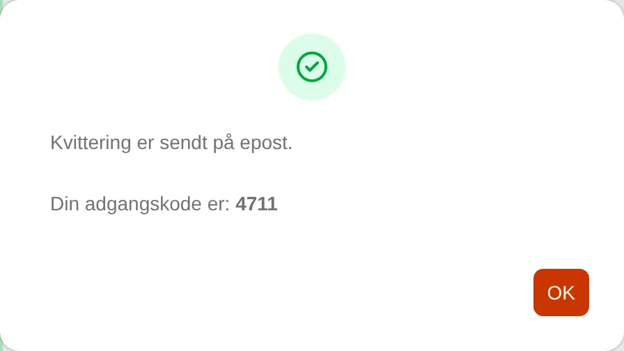 Bekreftelse med adgangskode