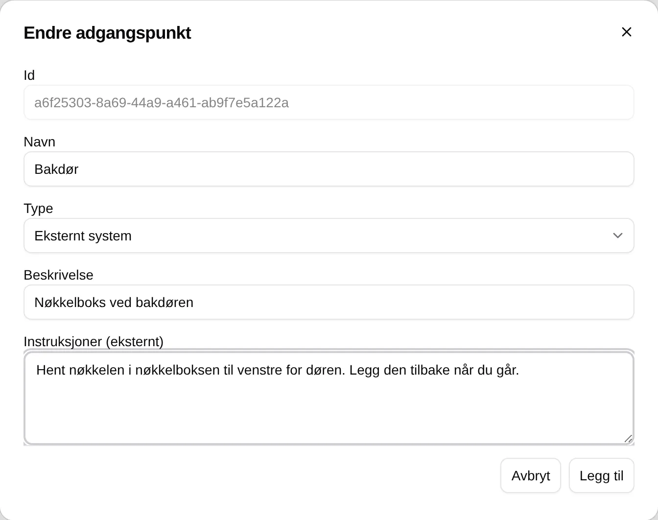 Eksternt adgangspunkt