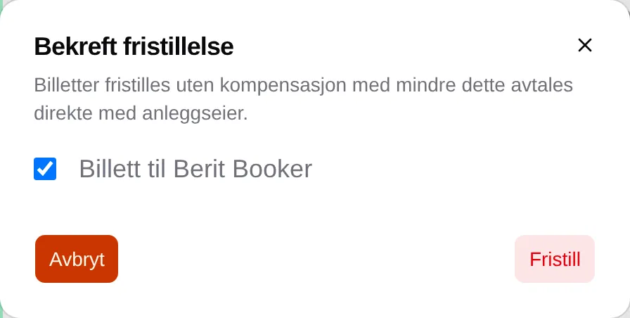 Bekreft fristillelse