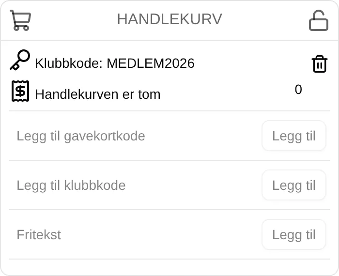 Klubbkoden i handlekurven