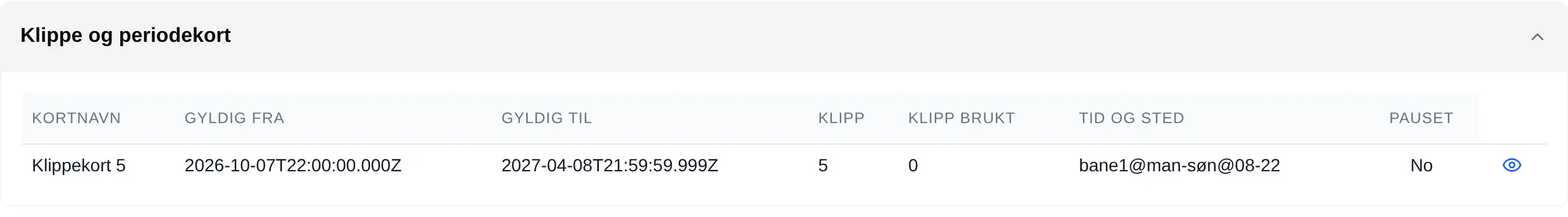 Klippe og periodekort