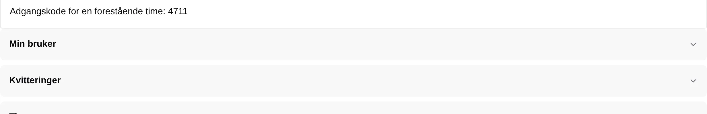 Adgangskoden på Min side