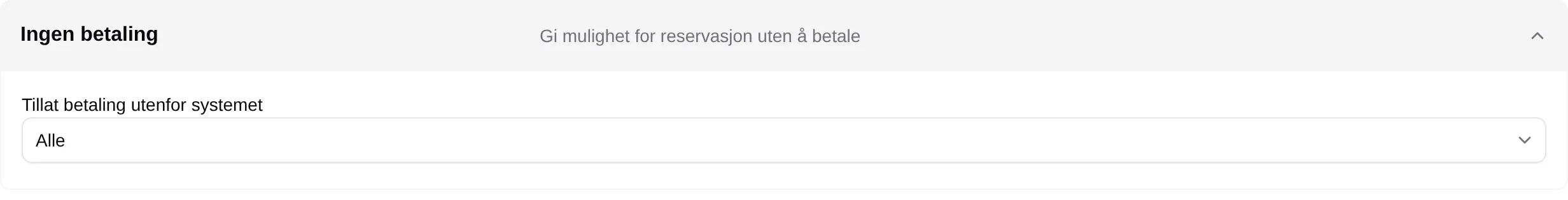 Ingen betaling