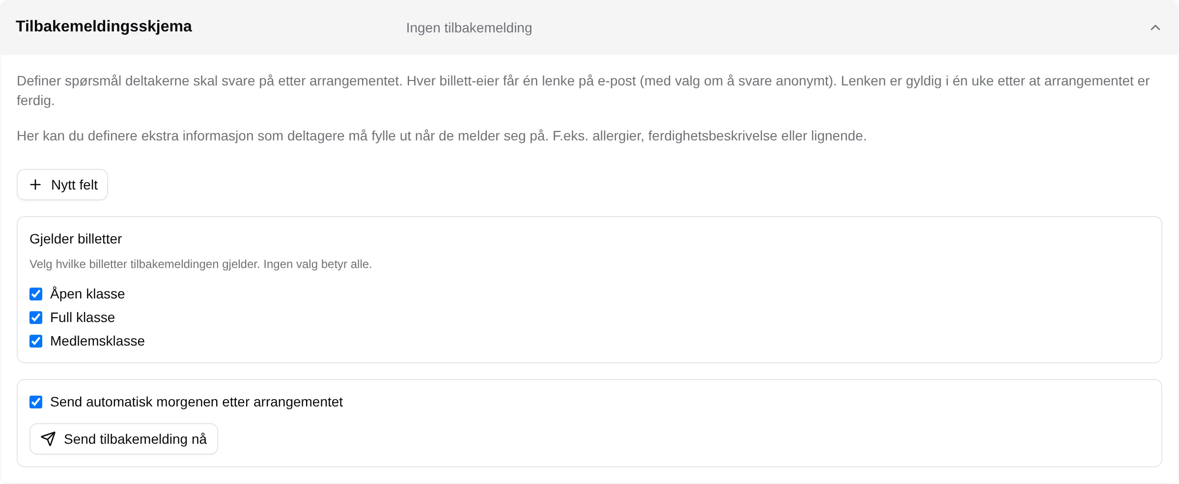 Tilbakemeldingsskjema
