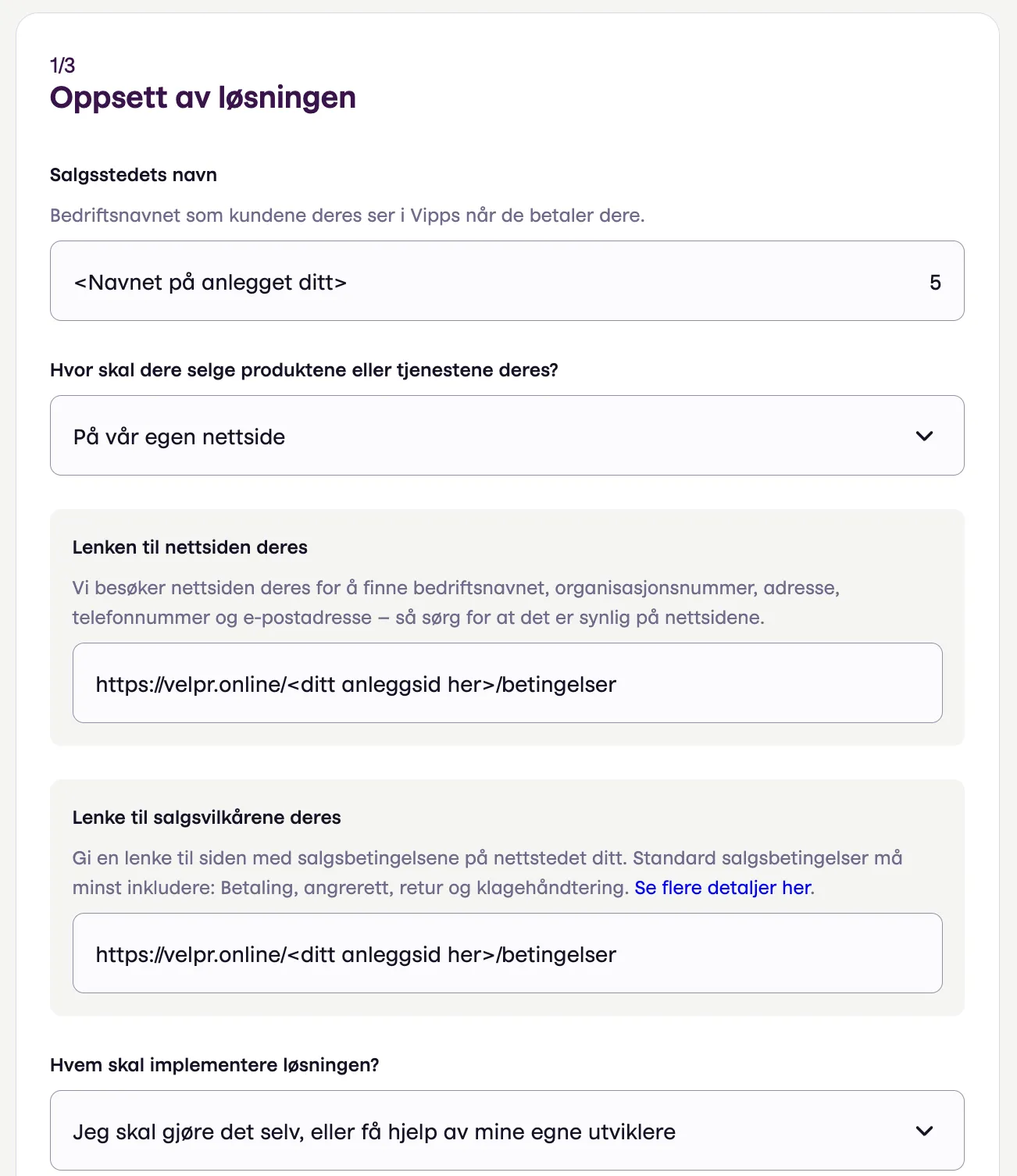 Checkout steg 1