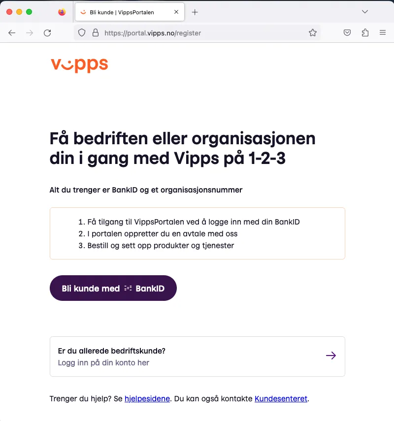 Vipps portalen